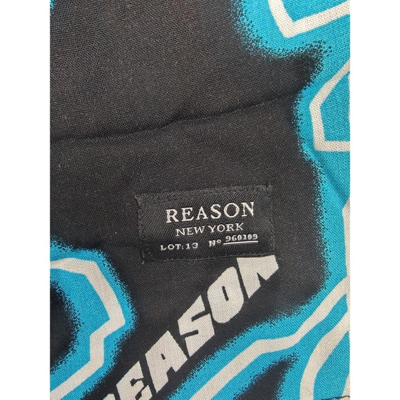 Reason Shirt Mens Small Black Lightning Print Button Up Short‎ Sleeve AZWT-006 - Picture 6 of 12